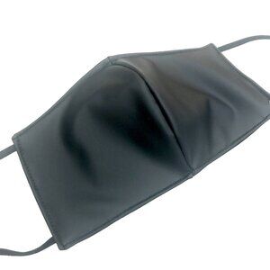 Black PVC Look Face Mask Wet Look Shiny Cosplay Costume Mens Cosplay Womens